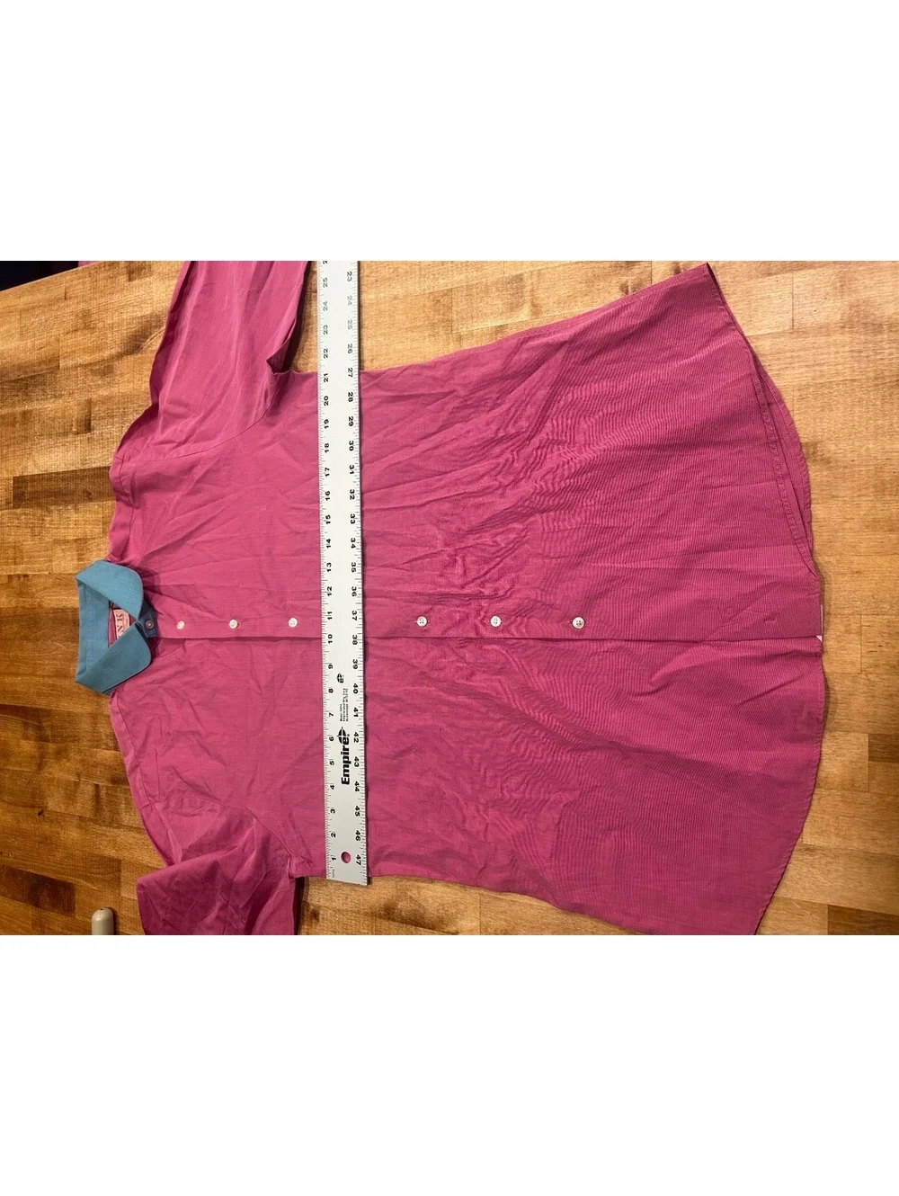 PINK Thomas Pink Men's Superfine Italian 120s Dress Shirt - Pink with Blue Contr